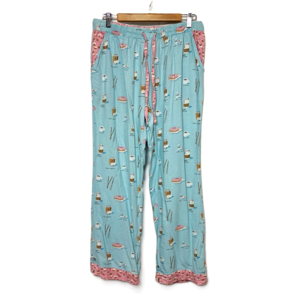 Munki Munki Bamboo Cotton 2-pc Pajama Set Coffee Donuts Size Medium - Picture 7 of 16